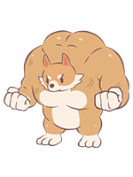 Muscledog portrait